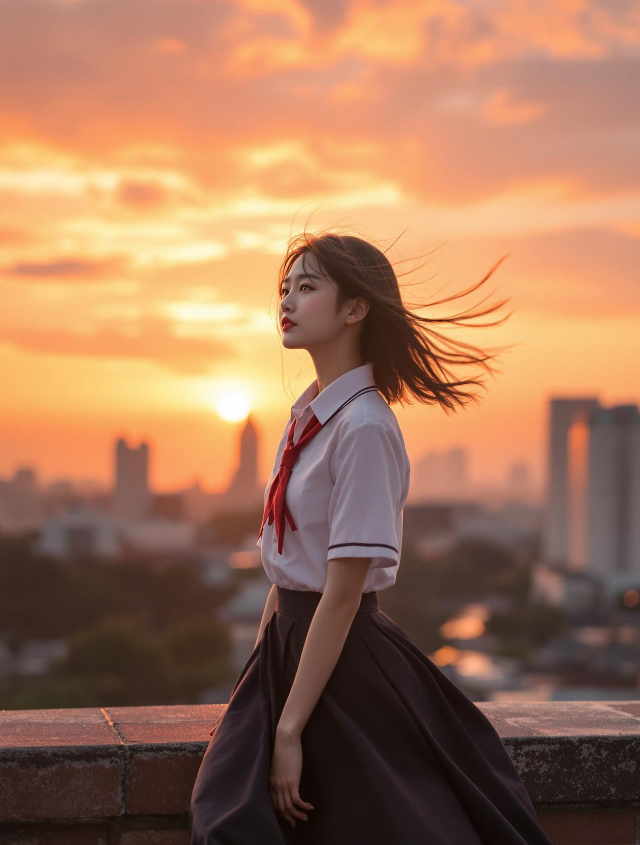 天台告白 - 刘语嫣 - cos图JK制服写真