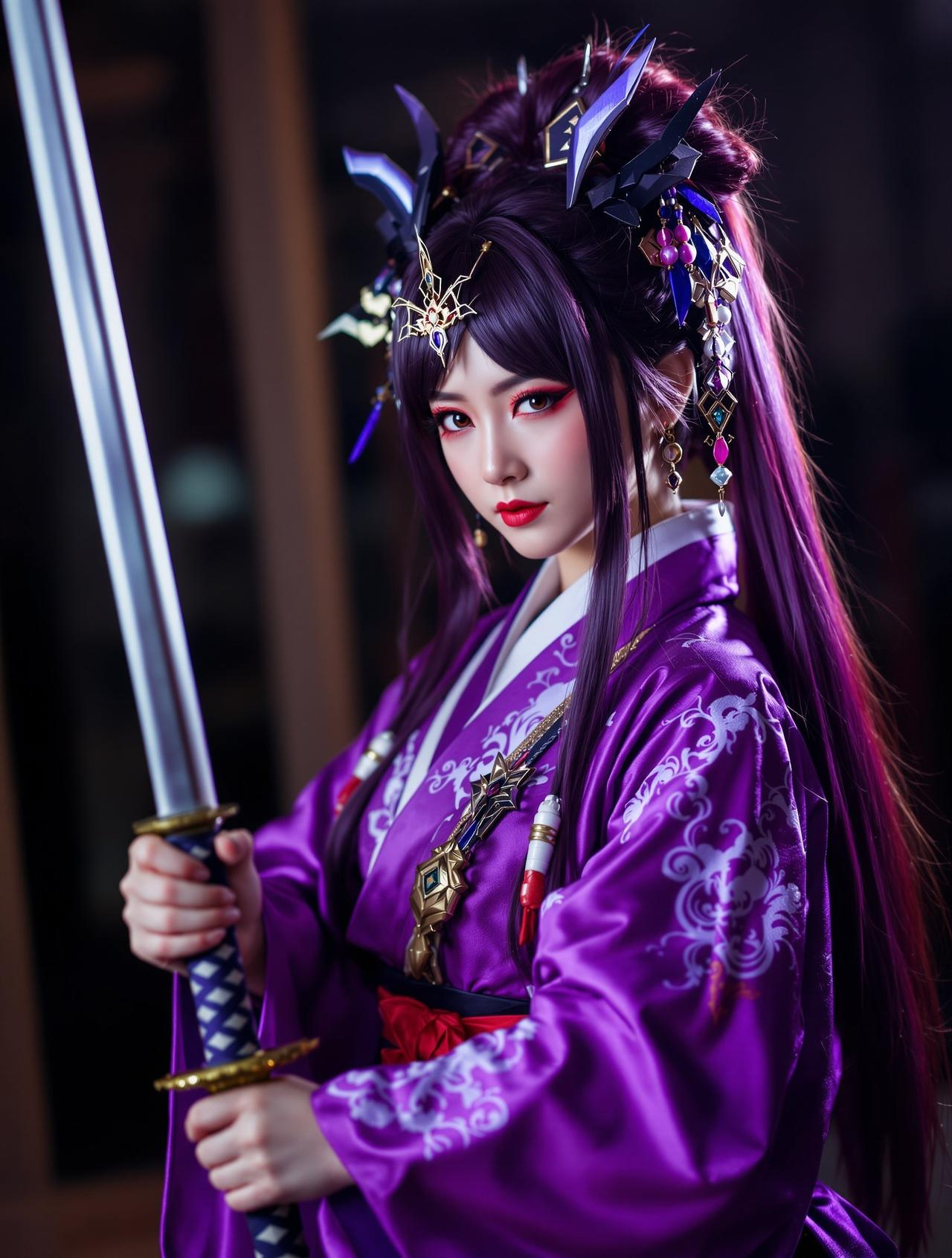 雷电将军·御建鸣神 - 王若曦 - cos图COSPLAY写真作品