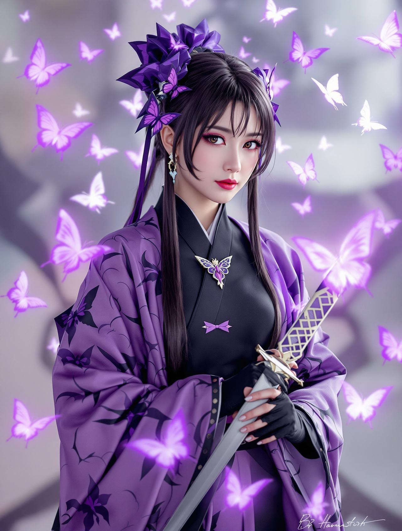 鬼灭之刃·蝴蝶忍 - 黄芷晴 - cos图COSPLAY写真